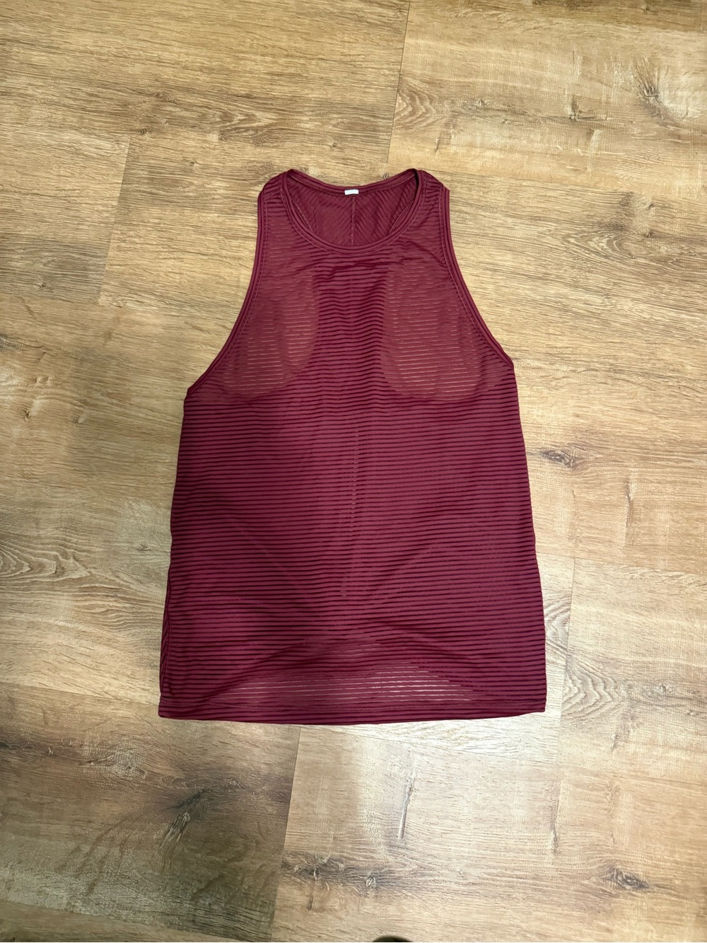lululemon athletica Wine Sheer Ribbed Workout Tank
